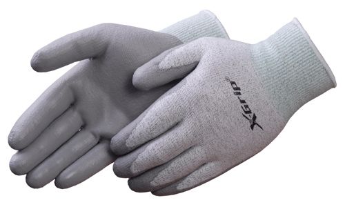 X-Grip® Gray Polyurethane Palm Coated Work Glove - Latex, Supported